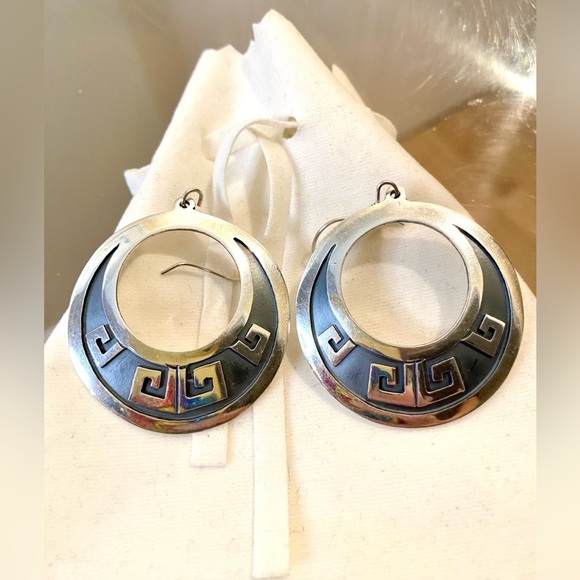 NWOT/ Vintage 1980’s, Sterling Silver earrings, Hand crafted in Mexico 🇲🇽 🩶🩶 - Picture 4 of 8